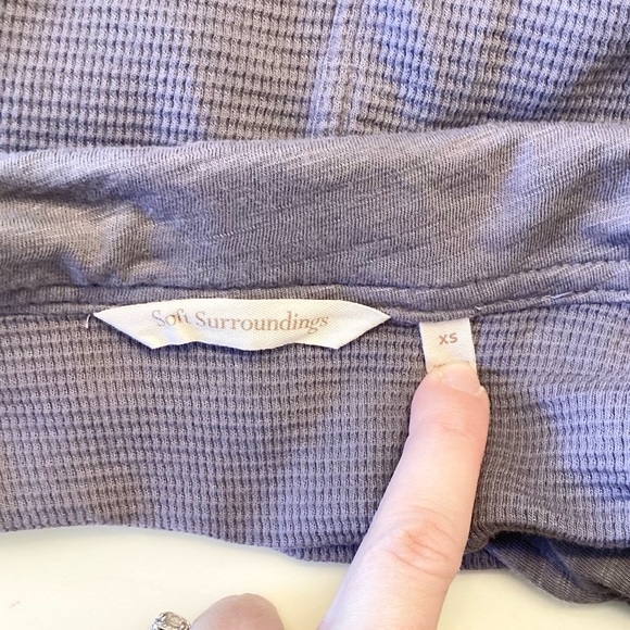 Soft Surroundings Take Two Waffle Knit Tunic - Gray - XS - Picture 6 of 7